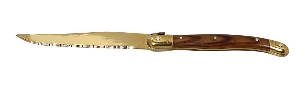 Espiel ANTIQUE CUT ΜΑΧΑΙΡΙ STEAK ΧΡΥΣΟ ΛΑΒΗ - NEW BLADE- ΧΡΩΜΑ ΞΥΛΟΥ SS420 1,5MM 23EK