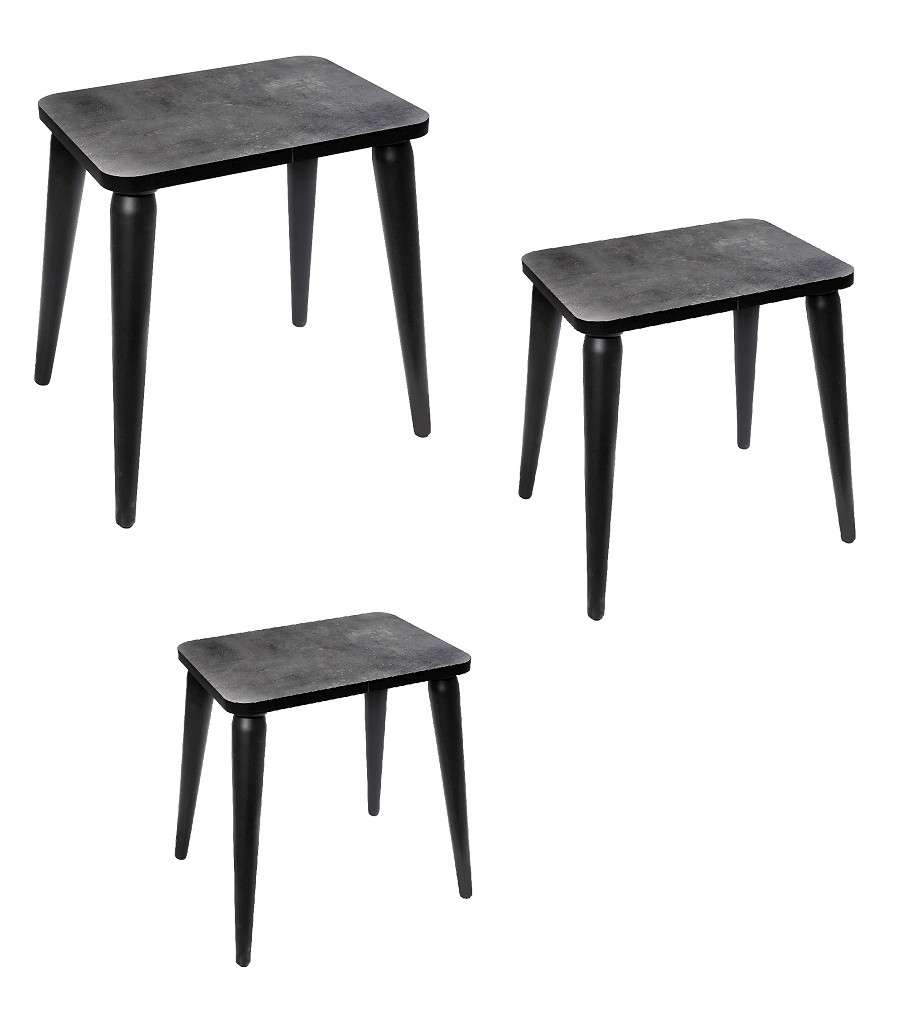 Espiel ΤΡΑΠΕΖΑΚΙ ΟΡΘΟΓ. SET/3 ΓΚΡΙ MDF 60-45-30ΕΚ