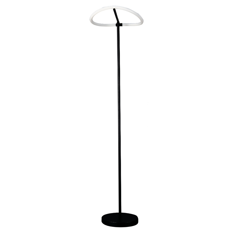InLight Επιδαπέδιο φωτιστικό LED 20W 3000K από μαύρο μέταλλο και σωλήνα σιλικόνης D:150cm (45010)