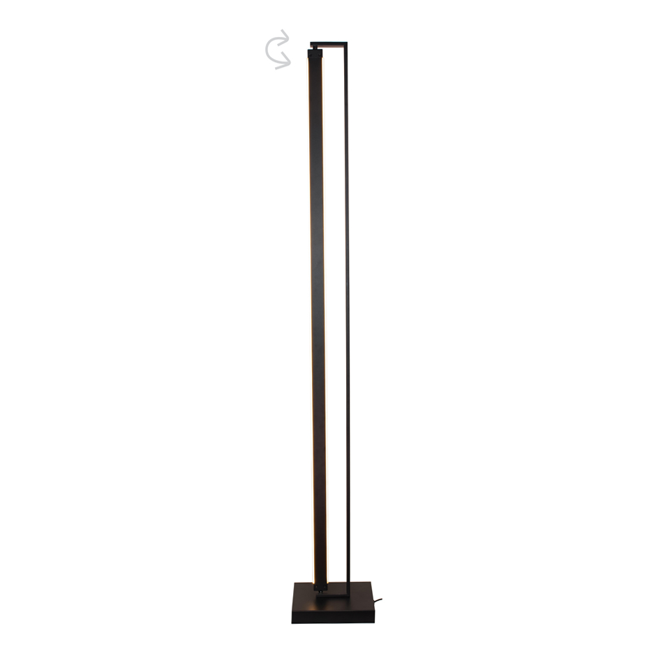 InLight Επιδαπέδιο φωτιστικό LED 36W 3000K από μέταλλο σε μαύρη απόχρωση D:165cm (45019-BL)