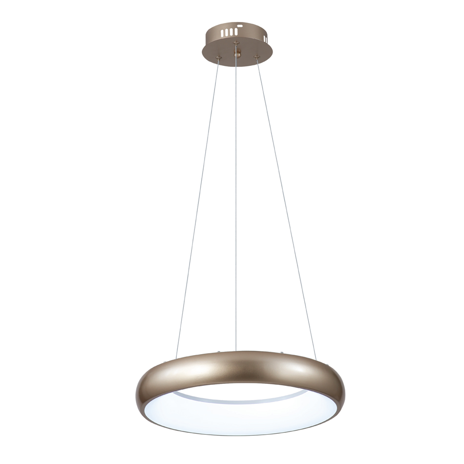 InLight Κρεμαστό φωτιστικό LED 24W 3CCT από χρυσαφί και λευκό ακρυλικό D:40cm (42024-B-Golden)