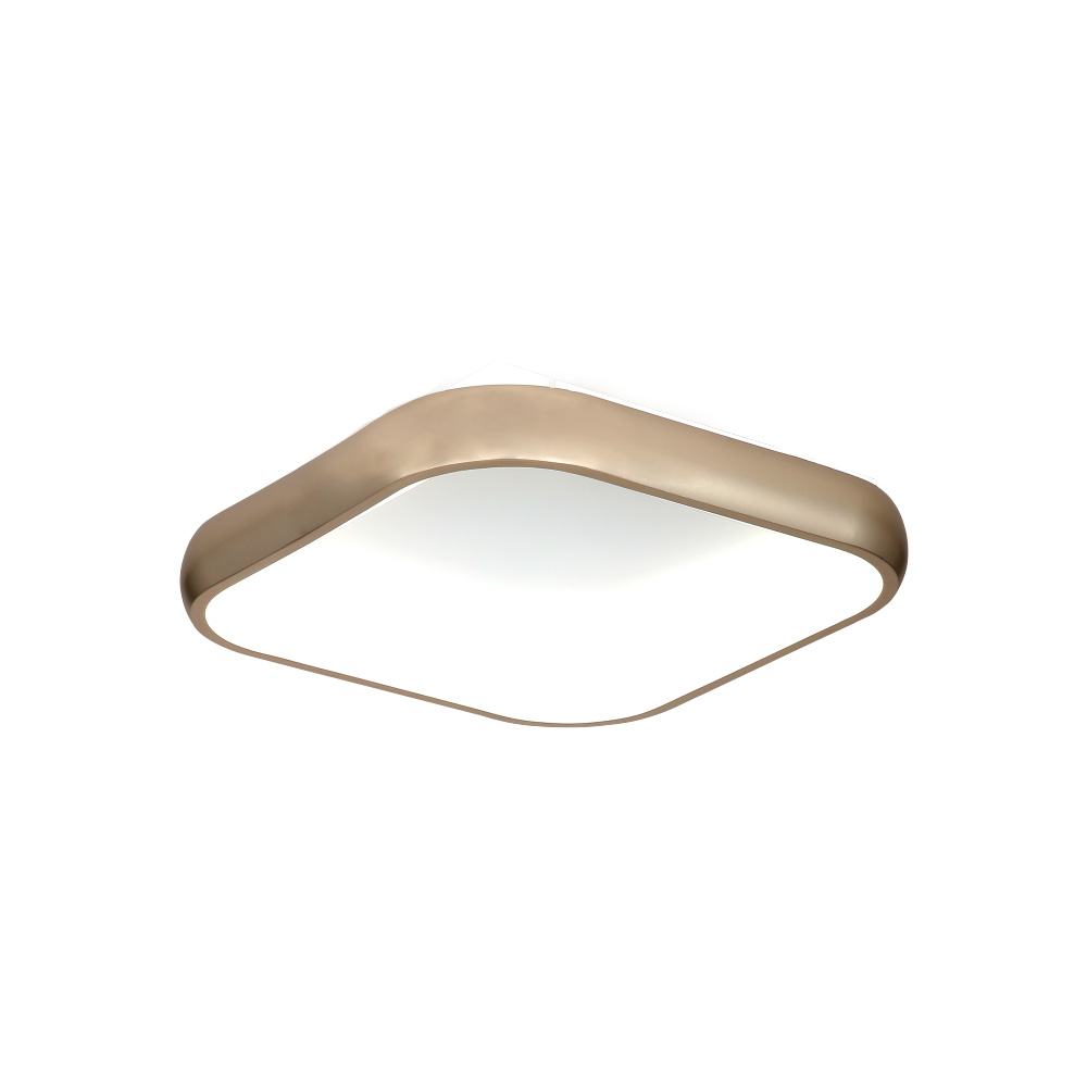 InLight Πλαφονιέρα οροφής LED 40W 3CCT από χρυσαφί μέταλλο και λευκό ακρυλικό D:45cm (42031-Golden)