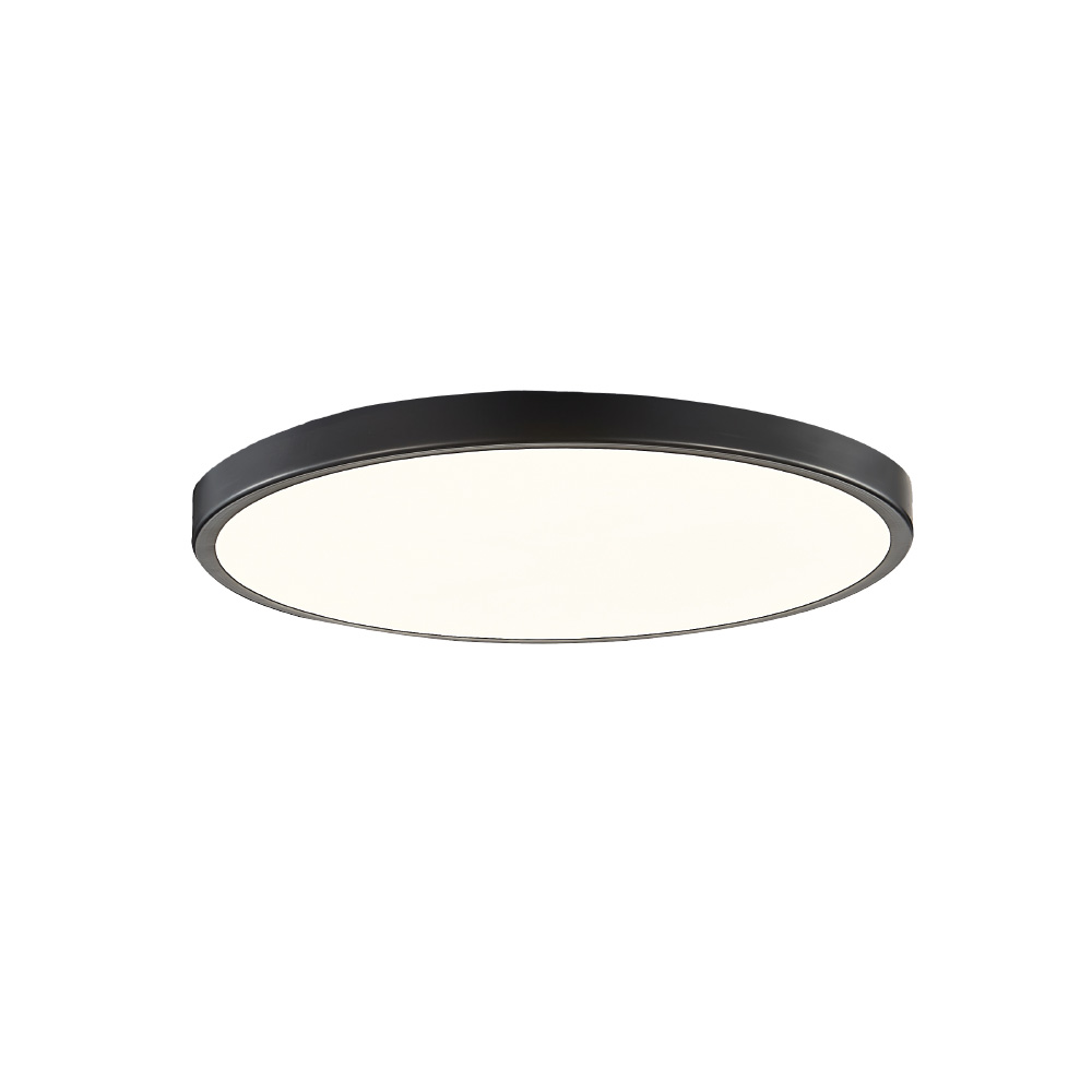 InLight Πλαφονιέρα οροφής LED 36W 3CCT (by switch on base) από μαύρο μέταλλο και ακρυλικό D:60cm (42035-B-Black)