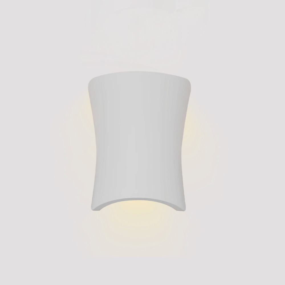 Inlight Επιτοίχιο φωτιστικό λευκό από γύψο 1XE14 D:21,5cm (43053-White)