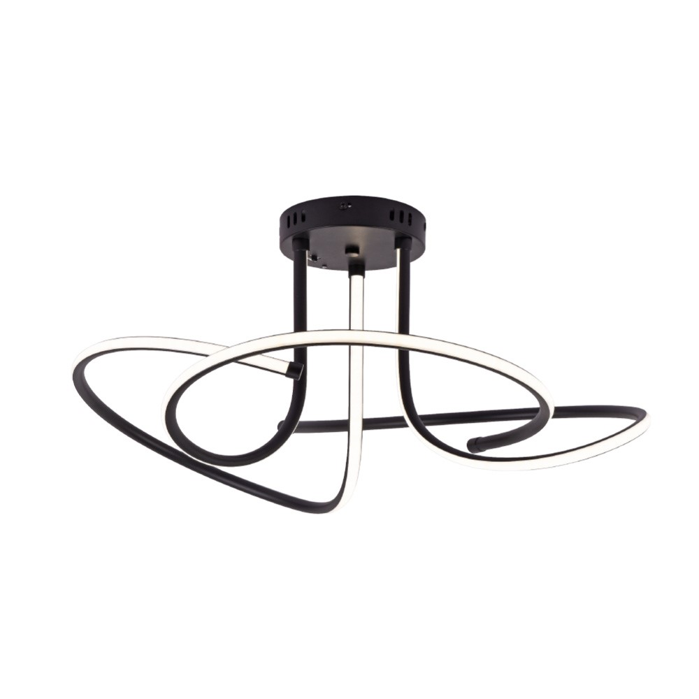 Inlight Φωτιστικό οροφής LED 56W 3CCT (by switch on base) (6096-Black)