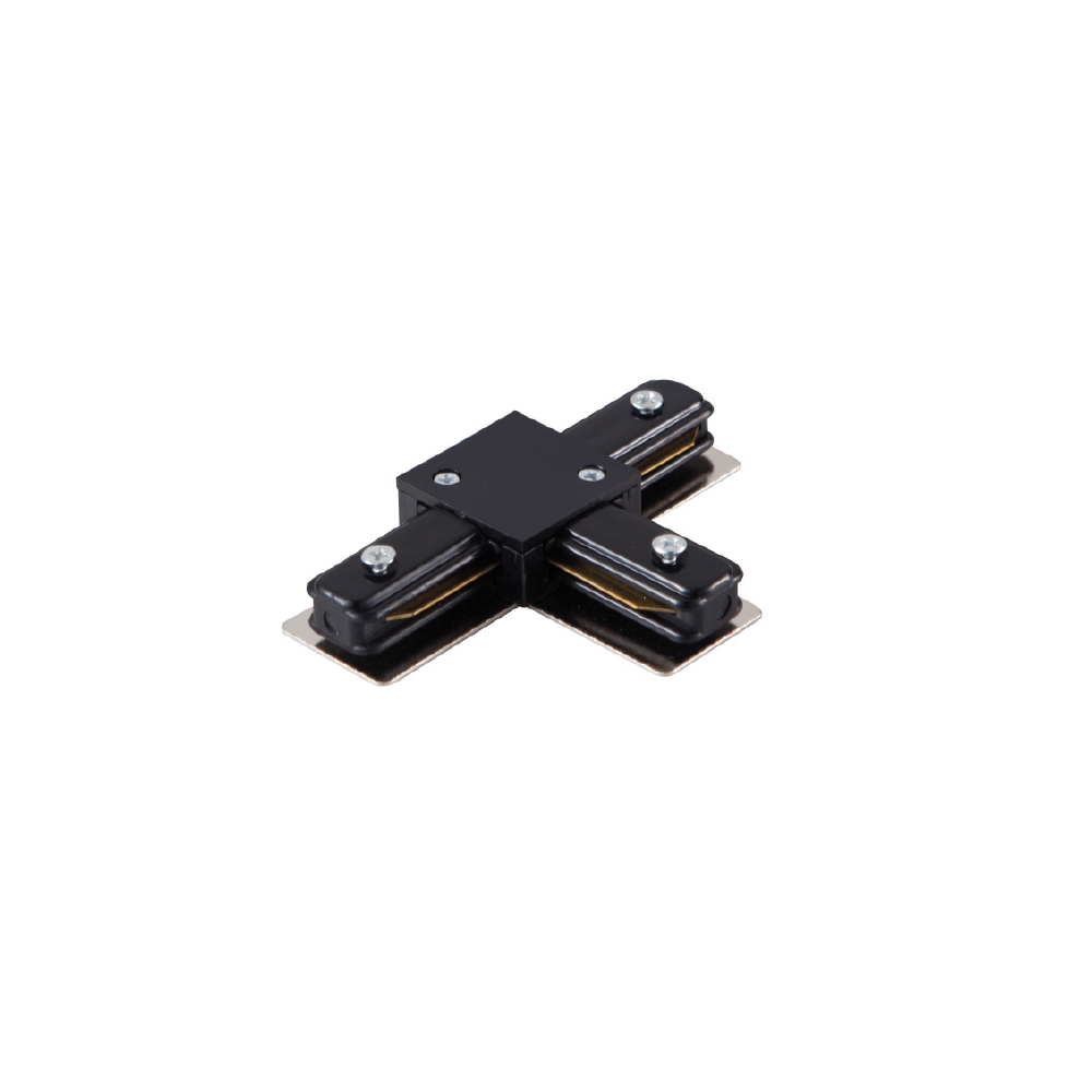 InLight Σύνδεσμος Τ Μαύρος Μονοφασικής Ράγας (TC1-030-BL)