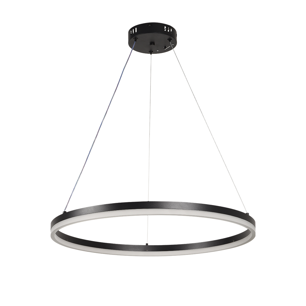 InLight Κρεμαστό φωτιστικό LED 45W 3CCT (by switch on base) D:60cm (6095-C-Black)