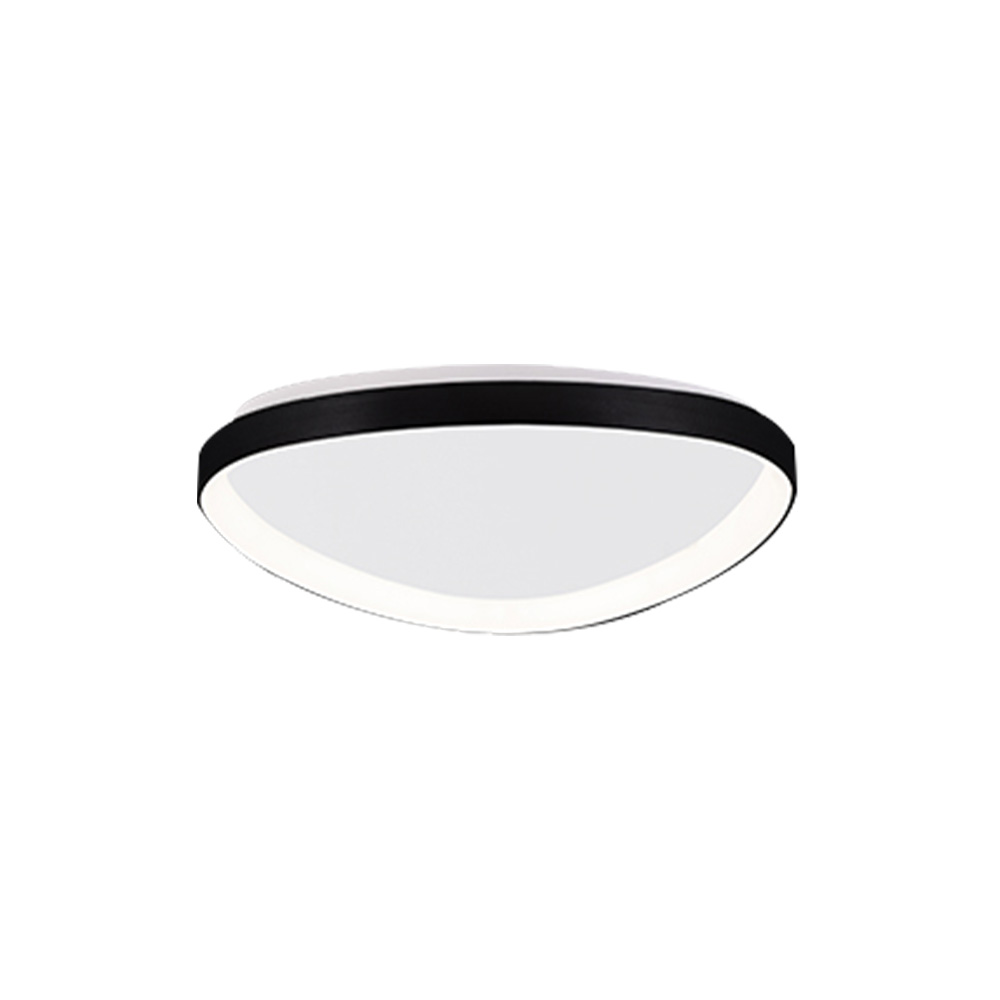 Inlight Πλαφονιέρα οροφής LED 25W 3CCT από μαύρο μέταλλο και ακρυλικό D:61,5x5cm (42043-Black)