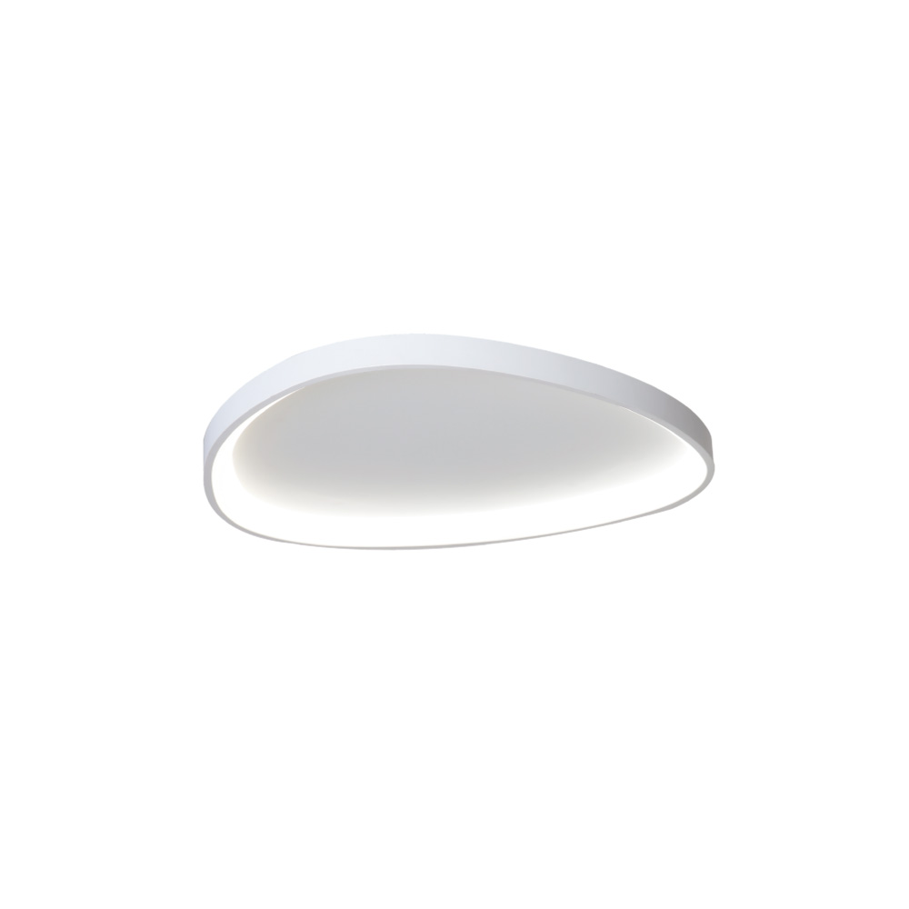 Inlight Πλαφονιέρα οροφής LED 25W 3CCT από λευκό μέταλλο και ακρυλικό D:61,5x5cm (42043-White)
