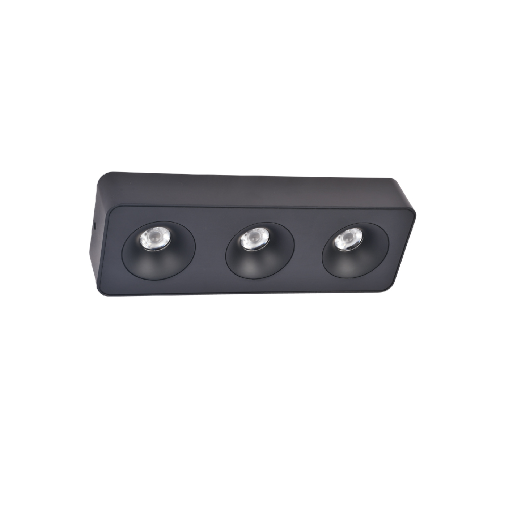 Inlight Downlight Mounted σποτ 3*8W 3CCT σε μαύρη απόχρωση (X00280B)