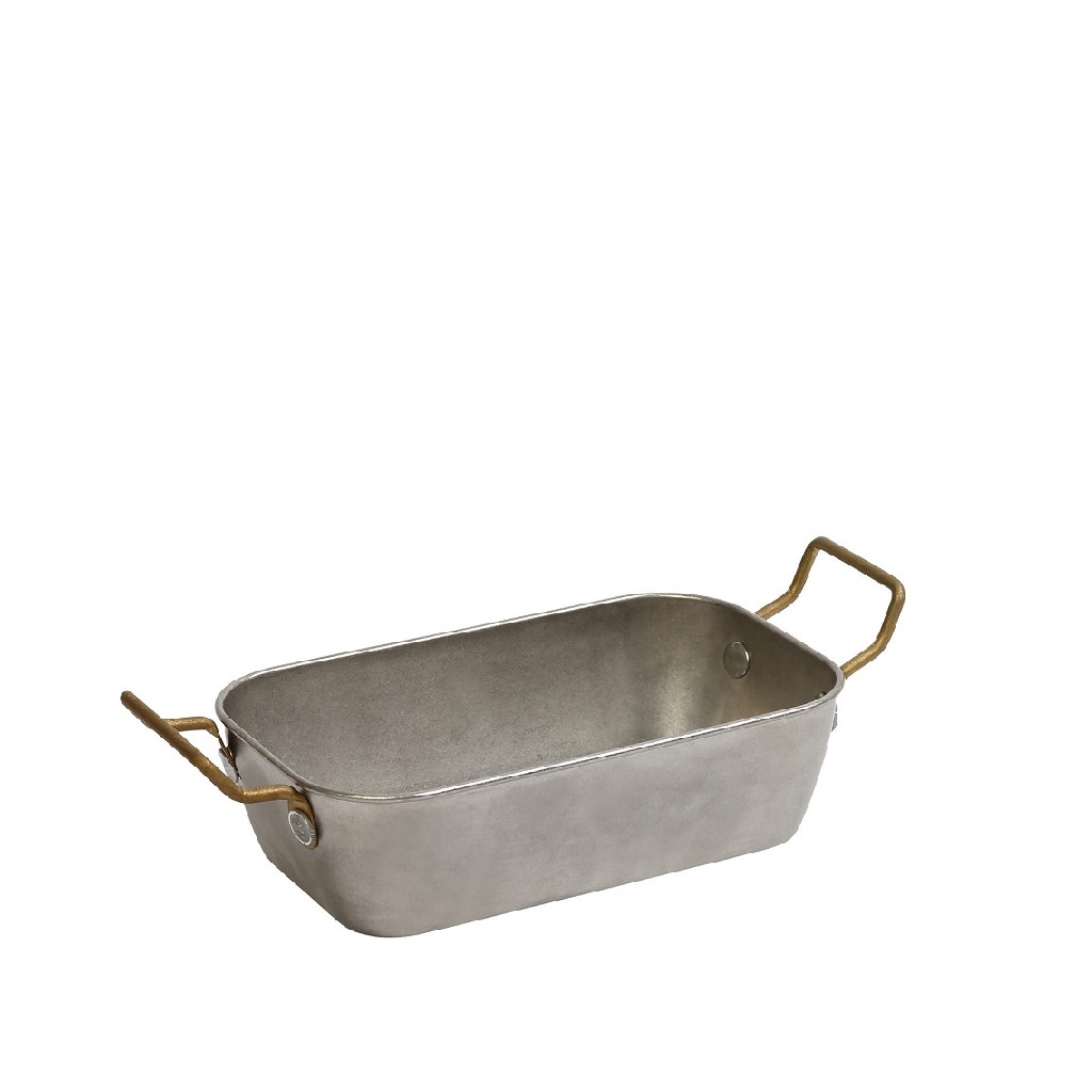 SNOW GREY ΜΠΩΛ ΣΕΡΒΙΡΙΣΜΑΤΟΣ ΟΡΘ. ΜΕ 2 ΛΑΒΕΣ SS18/10 16(22 INCL. HANDLES)X10X4,5CM