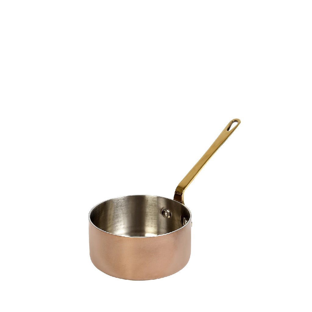 SHINY COPPER ΚΑΤΣΑΡΟΛΑΚΙ ΜΕ ΜΟΝΗ ΛΑΒΗ 3-PLY SS18/10-SS18/0 160ML D: 7,7 H: 4CM