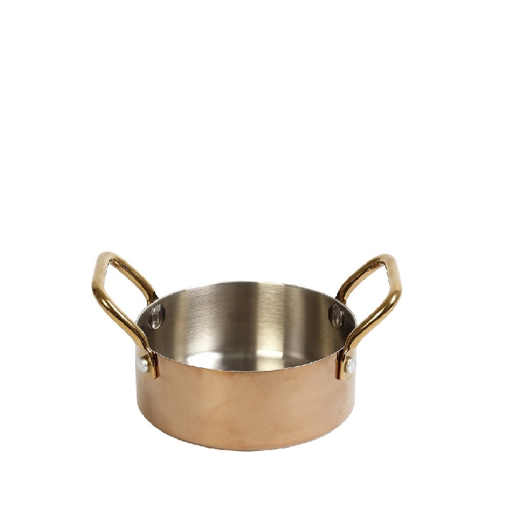 SHINY COPPER ΚΑΤΣΑΡΟΛΑΚΙ ΜΕ 2 ΛΑΒΕΣ 3-PLY SS18/10-SS18/0 300ML D: 10 H: 5CM