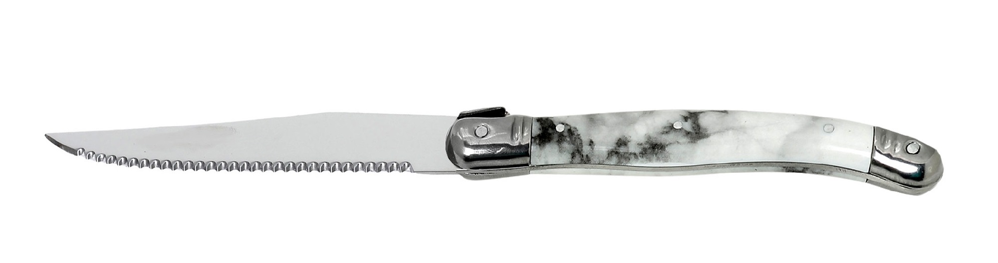 ANTIQUE CUT ΜΑΧΑΙΡΙ STEAK ΑΣΗΜΙ ΛΕΥΚΗ ΛΑΒΗ - NEW BLADE-  SS420 1,5MM 23EK