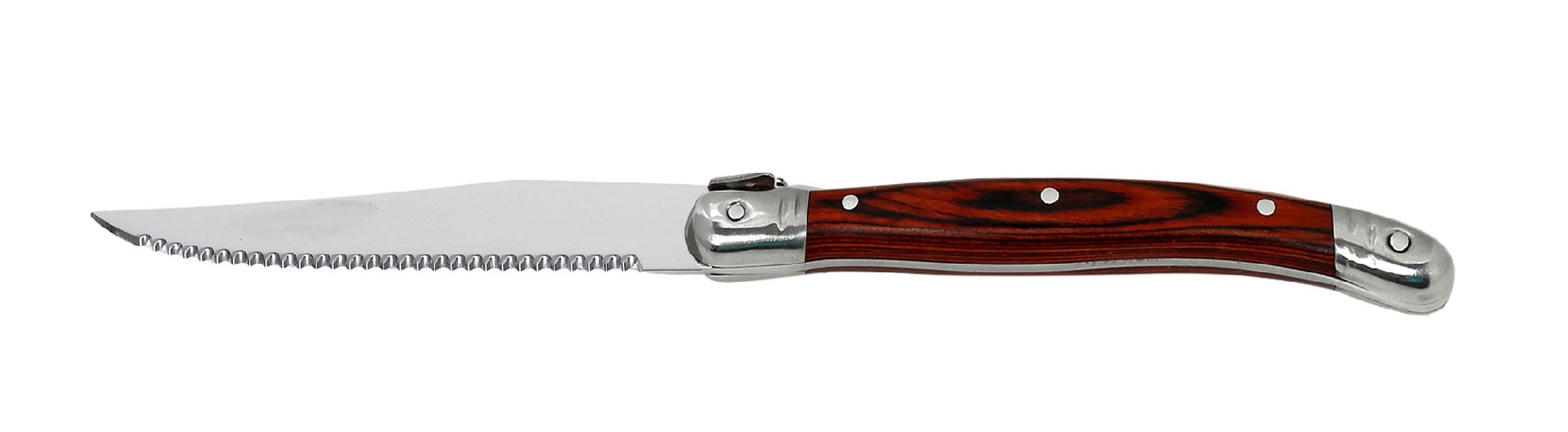 ANTIQUE CUT ΜΑΧΑΙΡΙ STEAK ΑΣΗΜΙ ΛΑΒΗ - NEW BLADE-  ΧΡΩΜΑ ΞΥΛΟΥ SS420 1.5MM 23EK