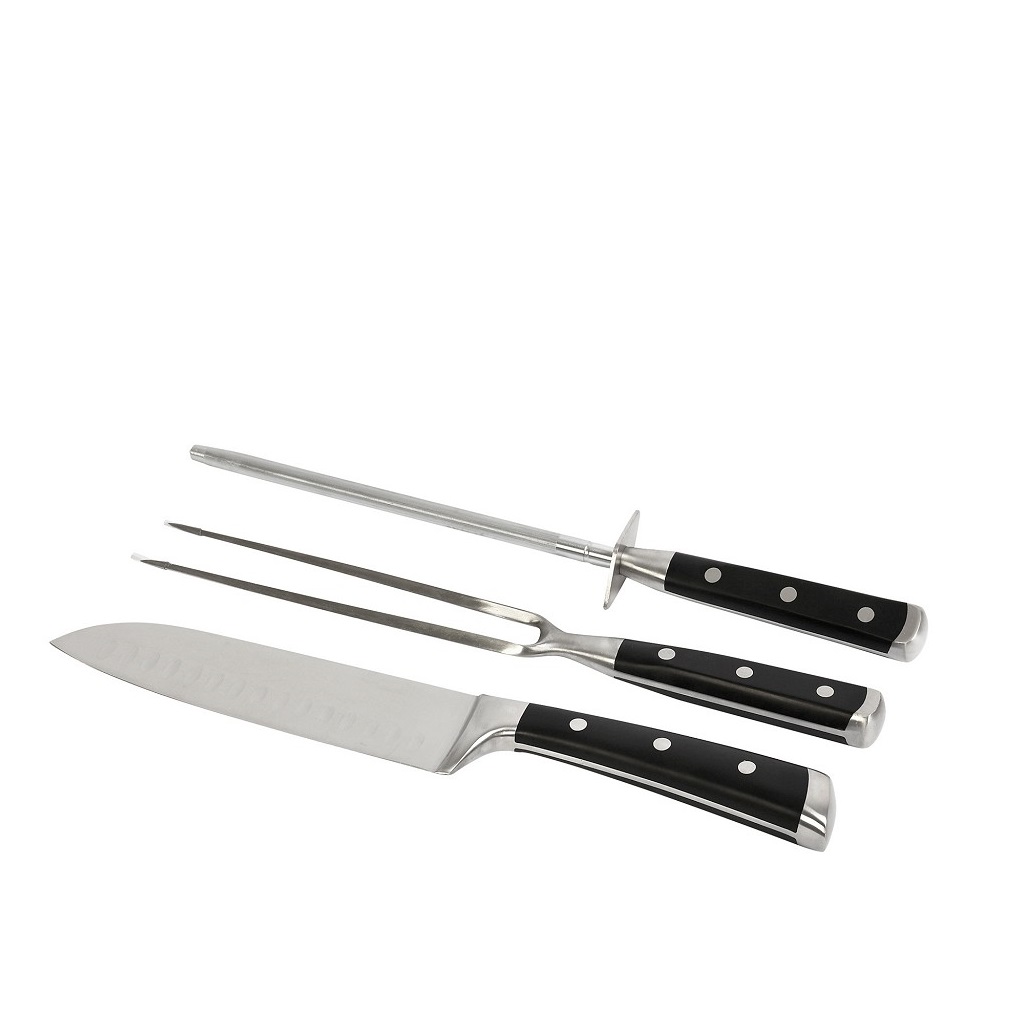 ΜΑΧΑΙΡΙ SHANTOKU-ΠΙΡΟΥΝΑ-ΑΚΟΝΙΣΤΗΡΙ STEAK ABS-SS SET3 18CM