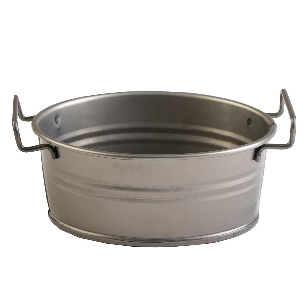 ΔΟΧΕΙΟ ΟΒΑΛ ΜΕΤΑΛ. ΜΕ ΛΑΒΕΣ ΛΑΔΊ  18(23 INCL. HANDLES)X14X7CM (smA)