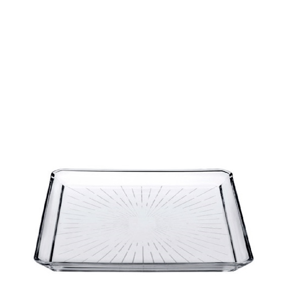 DIS. MADLEN SQUARE PLATE CRYSTALINE 20CM P/456 GB1.OB6.