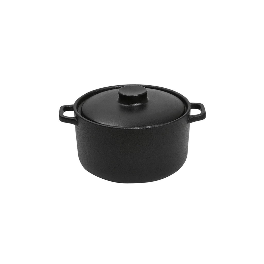 LAVA ΚΑΤΣΑΡΟΛΑΚΙ STONEWARE ΜΑΥΡΟ 190ML D: 10 H: 6.5CM