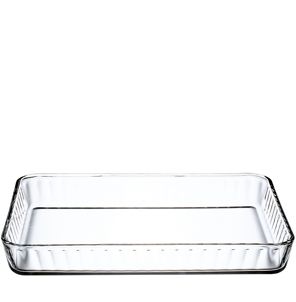 Χ.ΣΥΣΚ. BORCAM RECT. TRAY TEMPERED 40X27X6CM 3800CC P/168 OB6 (smB)