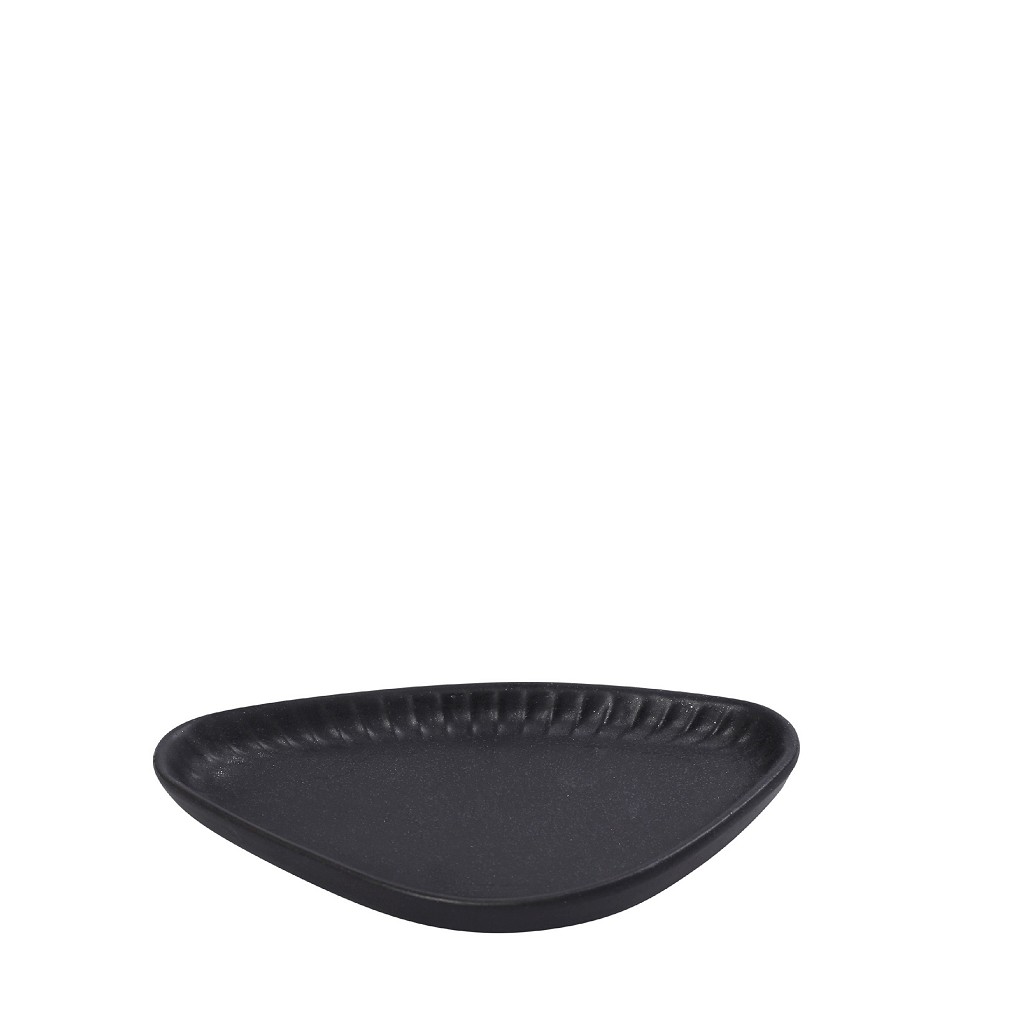 DIS. GOBI BLACK SAND HANDMADE ΠΙΑΤΑΚΙ ΤΡΙΓΩΝ. ΜΑΥΡΟ ΜΑΤ 17,5Χ9,5Χ2,3ΕΚ