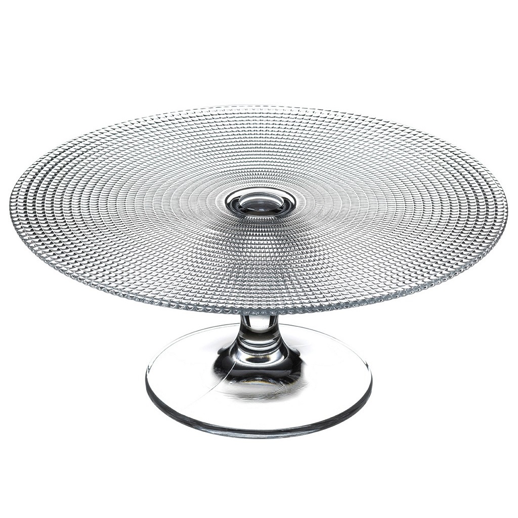 DIS. PATISSERIE FOOTED PLATE EMPOSSED H: 11,2 D: 28CM P/64 GB1.OB4