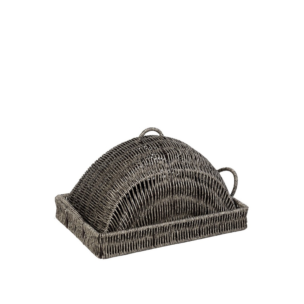 ΔΙΣΚΟΣ ΟΡΘ. ΜΕ ΚΑΠ. SYNTH. RATTAN ΓΚΡΙ 29Χ19Χ14ΕΚ