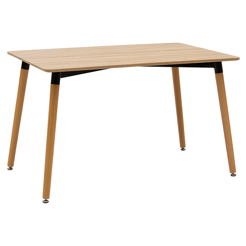 Τραπέζι Natali MDF sonoma-πόδι φυσικό 120x80x76εκ