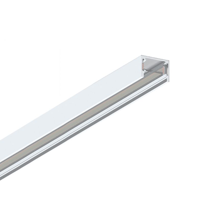 Ράγα Μαγνητική  Slim 2 Μέτρων 48V Λευκή  με Tάπες και Κάλυμμα