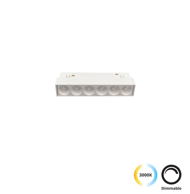 Linear Antiglare Λευκό L:125 Magnetic (dimmable)