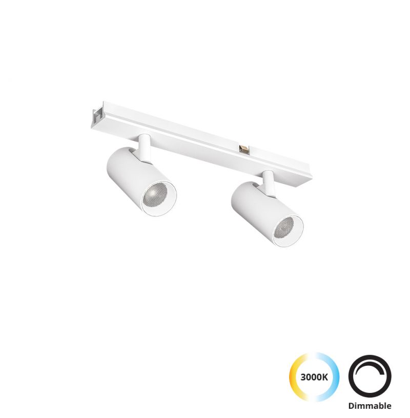 Διπλό Σποτ Track 7W Λευκό Slim Magnetic