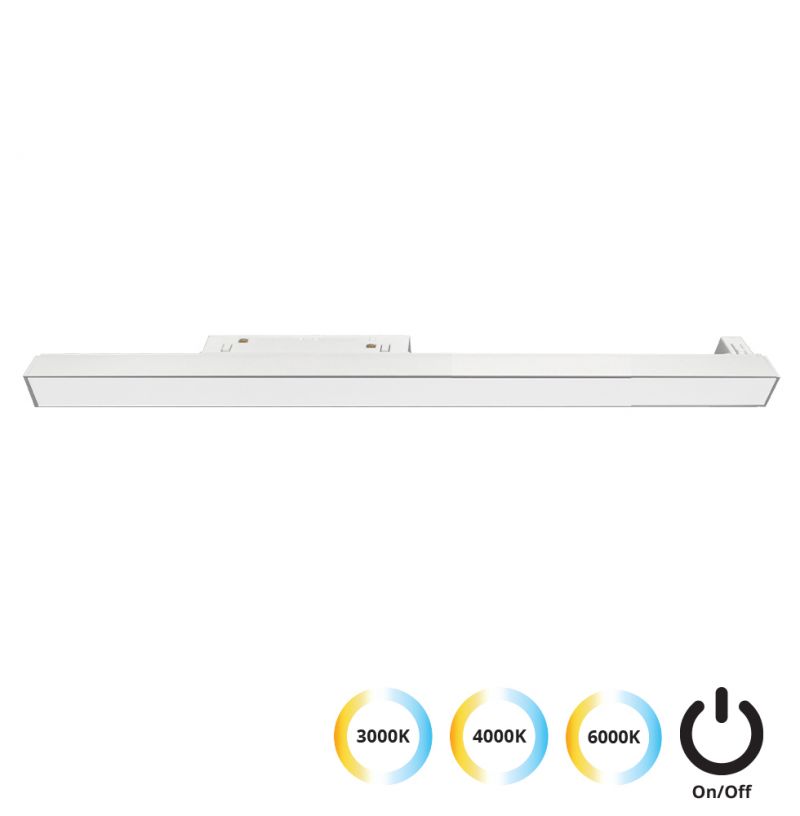 Linear Λευκό L:600  3 CCT switch Magnetic (ON-OFF)