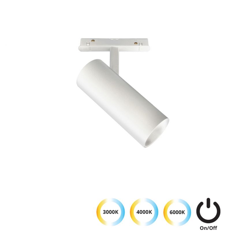 Σποτ  Track  Λευκό 20W 3CCT Magnetic (ON-OFF)